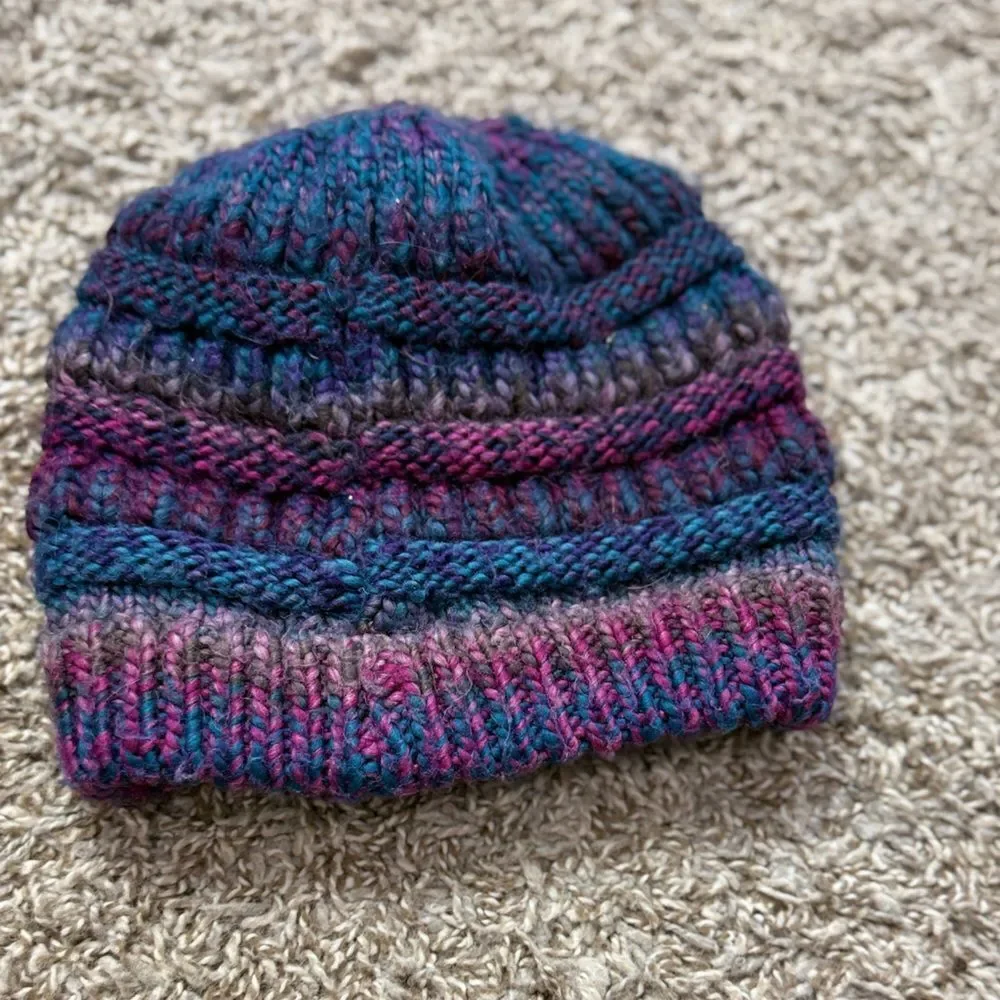 C.C. Purple & Blue Beanie